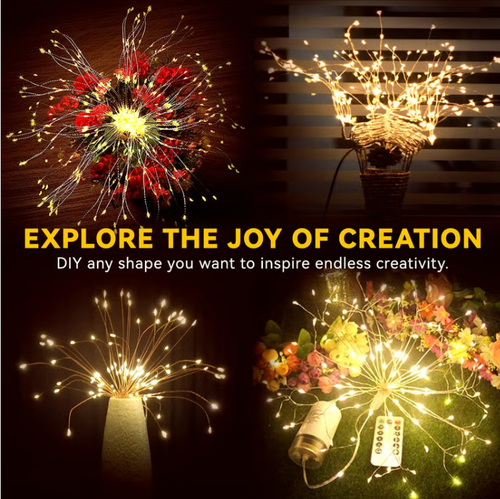 🎄Hanging Starburst Fairy Lights for Christmas