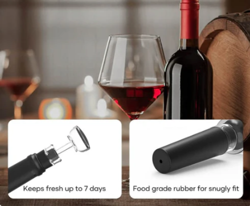 🥳2026 HOT SALE🥳💞50K+ SOLD!✨ 💝Electric Wine Opener Set - USB Rechargeable Corkscrew with 6 Accessories🍷🤹