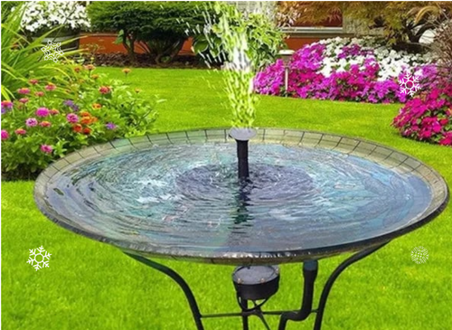 🎁Solar Fountain, Solar Powered Bird Bath Fountain Pump with 4 Nozzles 1.4W Solar Panel Kit Water Pump, Outdoor Watering Submersible Pump for Pond, Pool, Garden, Fish Tank