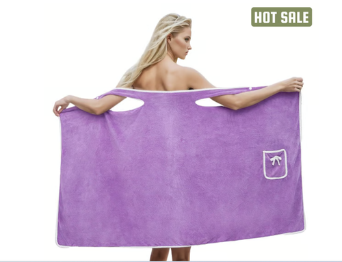 Plus Size Women's Wearable Shower Skirt