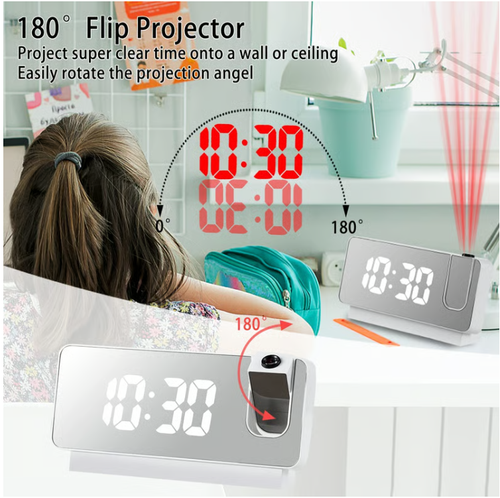 🔥Mirror Projection Alarm Clock