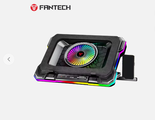 Fantech NC22 Supports 19 Inches RPM Fan Magnetic Foam Pad RGB LED 7-Level Height Adjustment Laptop Cooler