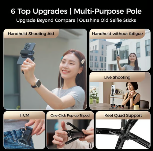 🔥 Limited stock! Summer Gifts Discount 49% OFF-🎁🎁4-in-1 Multifunctional 360° Rotation Magnetic Selfie Stick