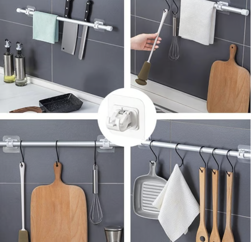 🔥Nail-Free Adjustable Curtain Rod Holders (Set of 2)