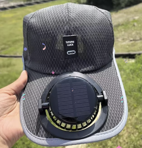 Solar Rechargeable Peaked Cap
