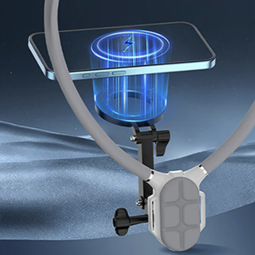 Magnetic Neck Phone Holder for Hands-Free Recording