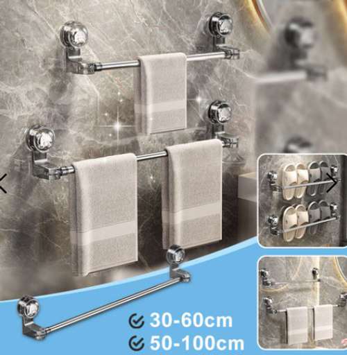 Adjustable Suction Cup Towel Bar