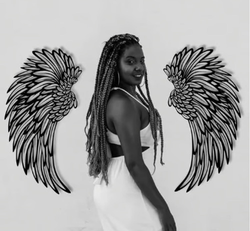 🔥BIGGEST SALE - 49% OFF🔥🔥1 PAIR ANGEL WINGS METAL WALL ART WITH LED LIGHTS-🎁GIFT TO HER🌙