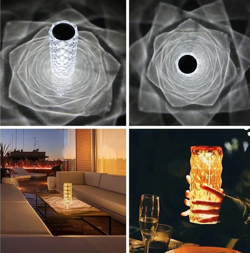 🔥 BIG SALE - 48% OFF🔥16 Colors Rose Rays Crystal Diamond Table Lamp