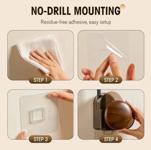 No-Drill Hair Dryer Holder with Suction Cup