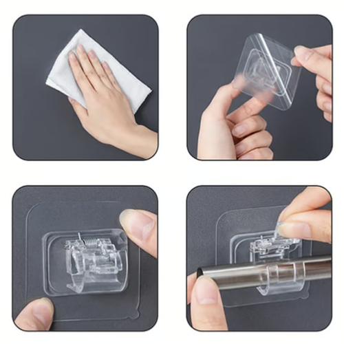 🔥Nail-Free Adjustable Curtain Rod Holders (Set of 2)