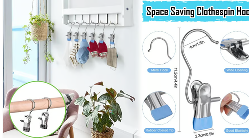 Space-saving clothespin hook(Buy one get ten.)