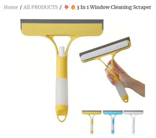 💥🔥3 in 1 Window Cleaning Scraper