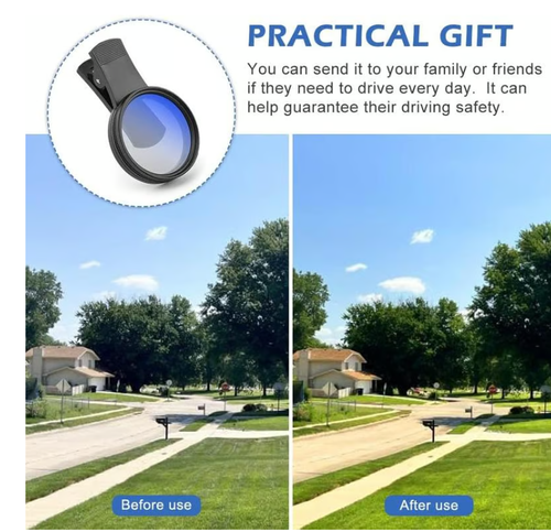 52mm Clip-0n CPL Phone CameraLens Filter Kit, Circular PolarizerPolarizing Filter Compatible with Mostcell phones