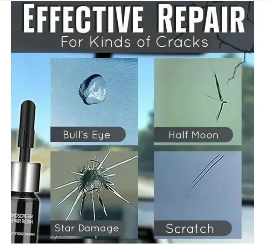🔥Buy 1 Get 4 Free (5pcs)🔥Cracks Gone Glass Repair Kit (New Formula), BUY MORE GET MORE FREE😁