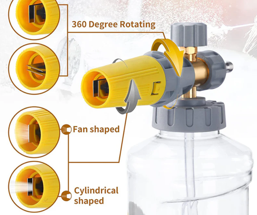 🧼 50% OFF NOW! 🚗 High-Pressure Foam Cannon – Thick Foam Coverage, Adjustable Spray & Fits All Standard Pressure Washers 💦