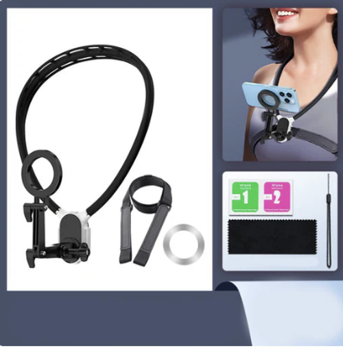 Magnetic Neck Phone Holder for Hands-Free Recording