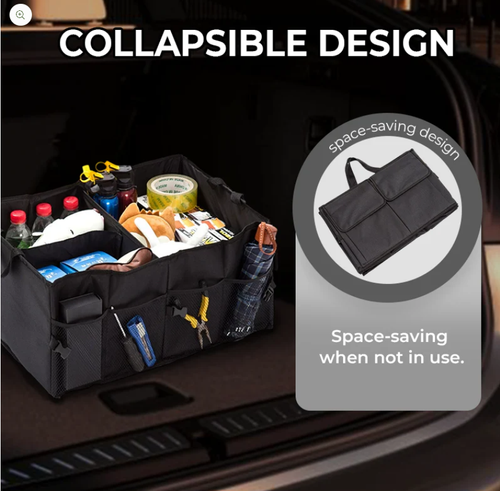 Large-Capacity Collapsible Car Trunk Organizer – whitestitchs