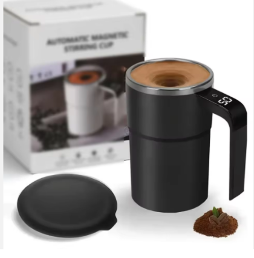 Factory Custom Smart Self-Stirring Coffee Mug - Stainless Steel Magnetic Mixing Cup with Digital Display & Temperature Control