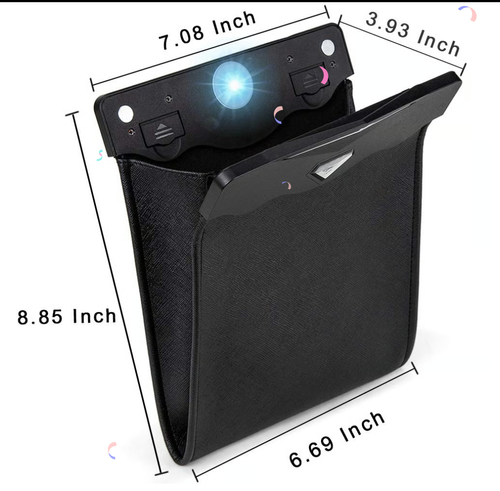 Smart LED Waterproof Car Leather Trash Can