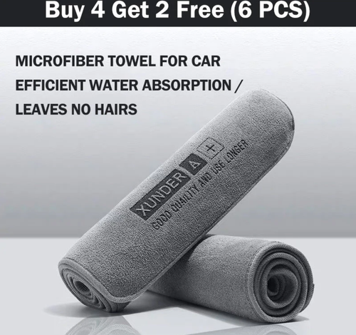 Microfiber Towel for Car - Effective Water Absorption & Leaves No Trace