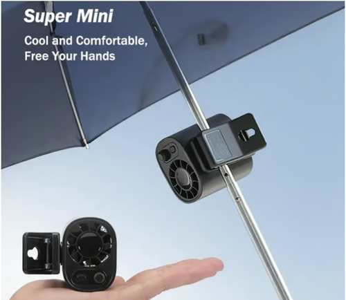 Car Clip On Fan with LED Display -360° Rotation, 100 Speeds Adjustable, USB Rechargeable