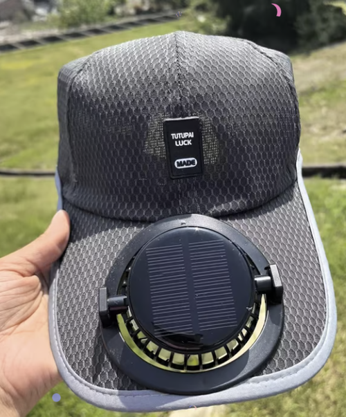 Solar Rechargeable Peaked Cap