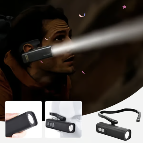 Ear-Mounted LED Head Torch with Motion Sensor（buy one get one free）
