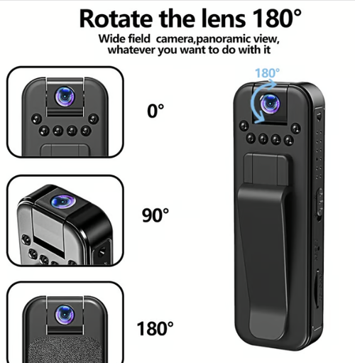 🏆Flash Sale⚡ 50K+ SOLD! Almost Gone-🔥HD 1080P Rechargeable Mini Body Camera With Night Vison&Rotating Lens📷️