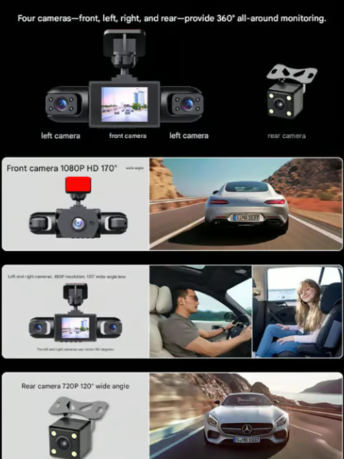 🎁🔥Full View Car Dashcam System Safety is guaranteed.