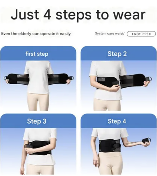 Best-Selling Dual-Pull Lumbar Support Belt - Adjustable Waist Corrector with Breathable Mesh | Lumbar Brace with Pulley Drawstring for Posture Alignment