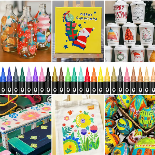 🔥Final-day promotion – 49% discount – Dual-head acrylic paint pen marker set – 12 pieces, 24 colors, free shipping to your doorstep.