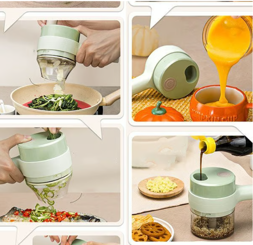 4 In 1 Handheld Electric Vegetable Cutter Set🥗