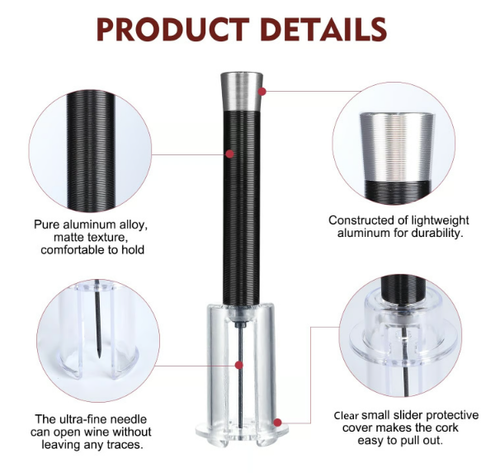 🔥Air Pump Cork Remover Wine Bottle Opener Set
