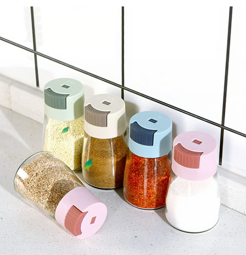 Salt and Pepper Shakers Precise Quantitative Push Type（Four packs.）