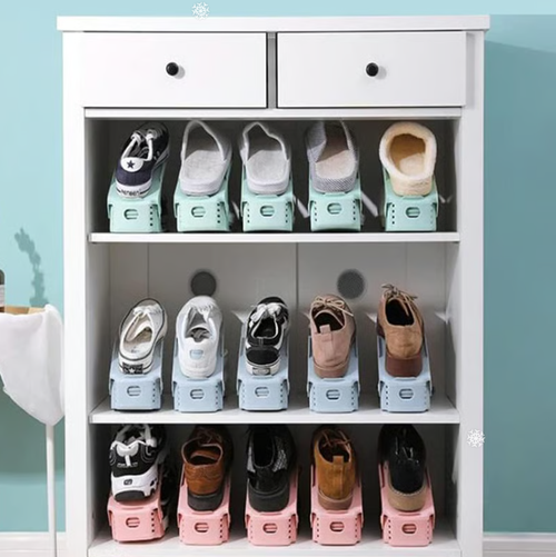 Double Layer Free Standing Shoe Rack（One photo, two outcomes.）