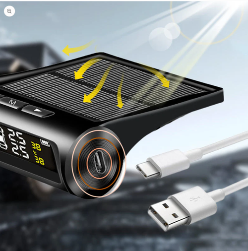 🔥Solar Real-Time Four-Wheel Display Tire Pressure Monitor