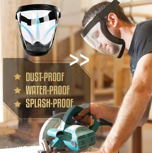 💕Anti-Fog Protective Full Face Shield（One photo, two outcomes.）