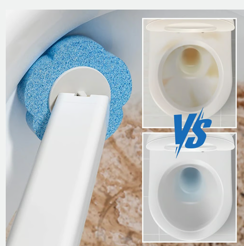 Disposable toilet cleaning tool（Toilet brush + 18 brush heads – Ocean）