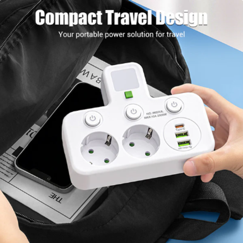 ⏰ Endast nu 49% rabatt!⏰Smart grenuttag med USB-portar🔌⚡