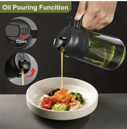 🎁💕2 in 1 Glass Oil Sprayer & Dispenser🔥