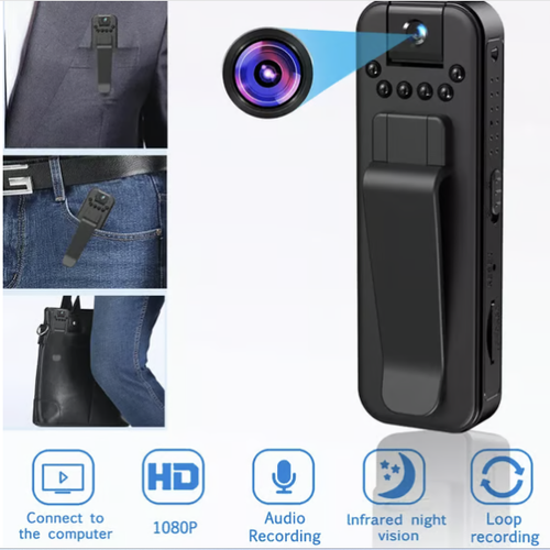 🏆Flash Sale⚡ 50K+ SOLD! Almost Gone-🔥HD 1080P Rechargeable Mini Body Camera With Night Vison&Rotating Lens📷️