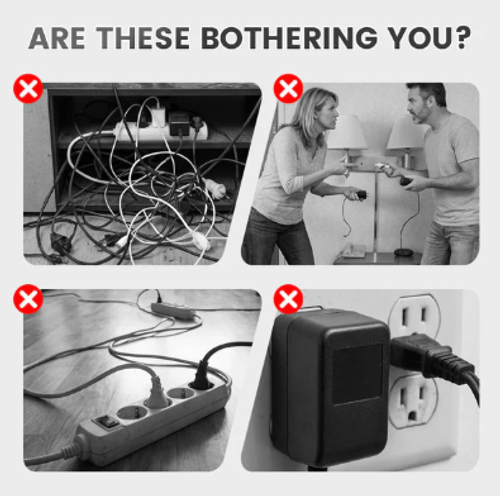 ⏰ Endast nu 49% rabatt!⏰Smart grenuttag med USB-portar🔌⚡