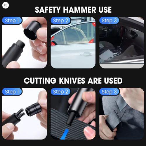 🔥Hot Sale🔥Multi-Functional Dual-Headed Car Safety Hammer