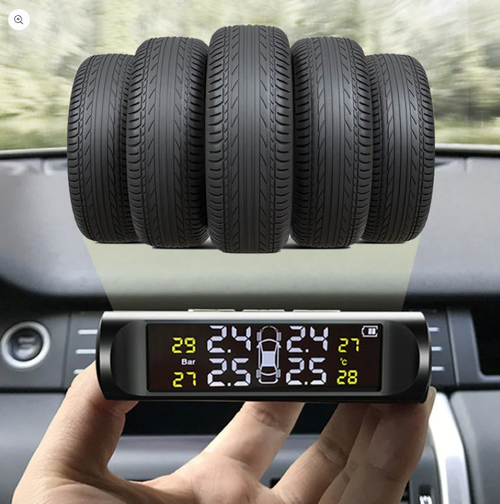 🔥Solar Real-Time Four-Wheel Display Tire Pressure Monitor