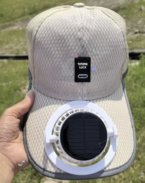 Solar Rechargeable Peaked Cap