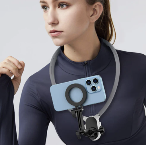 Magnetic Neck Phone Holder for Hands-Free Recording