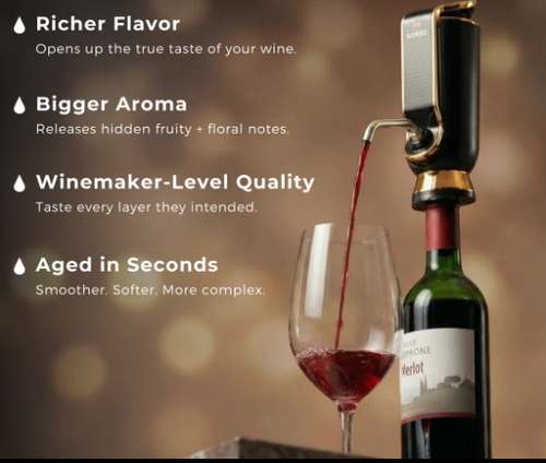 Sorso Wine Aerator, Preserver & Dispenser