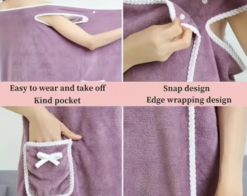 Plus Size Women's Wearable Shower Skirt