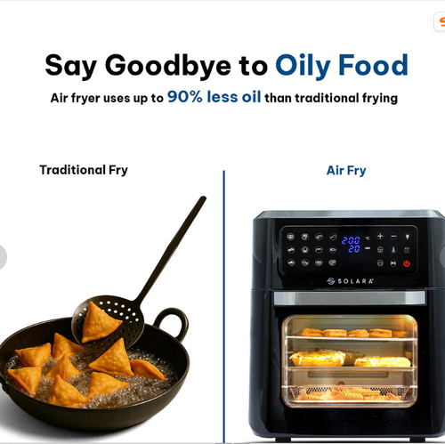 SOLARA Large Digital Air Fryer Oven (12L)